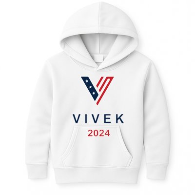 Vivek 2024 Pocket Print Logo Kids Hoodie