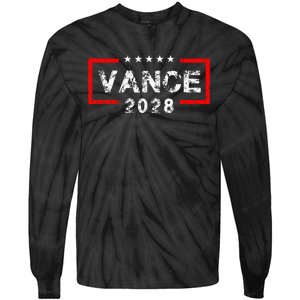 Vance 2028 President Election Campaign Us Flag Tie-Dye Long Sleeve Shirt