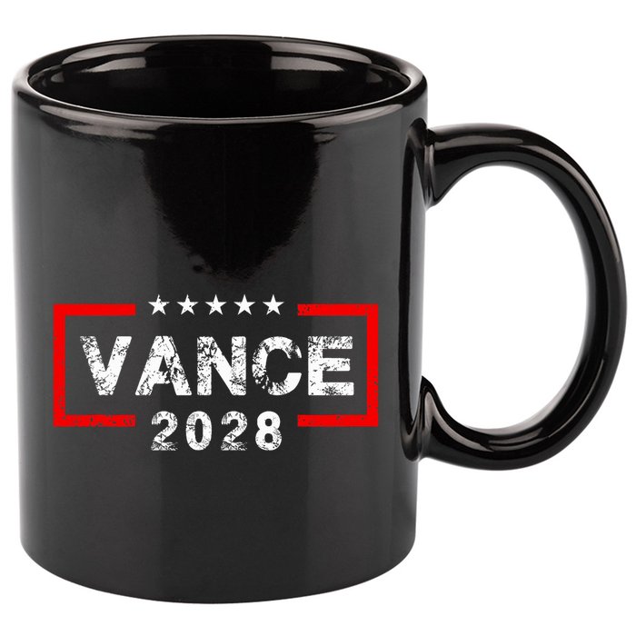 Vance 2028 President Election Campaign Us Flag 11oz C Handle Ceramic Mug