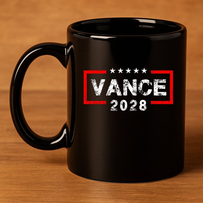 Vance 2028 President Election Campaign Us Flag 11oz C Handle Ceramic Mug