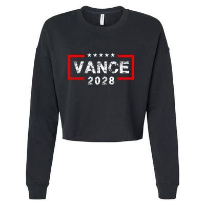 Vance 2028 President Election Campaign Us Flag Cropped Pullover Crew
