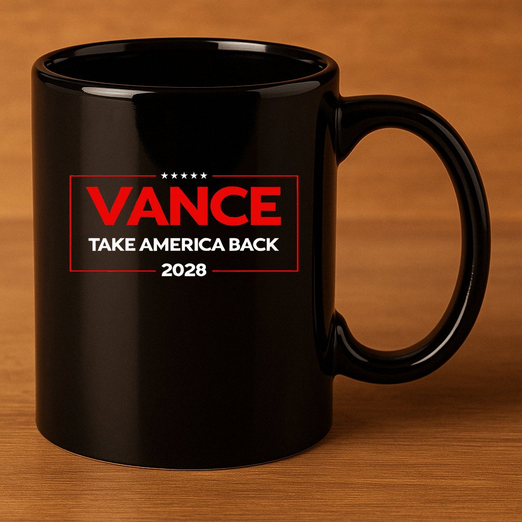 Vance 2028 President Us Flag 11oz C Handle Ceramic Mug