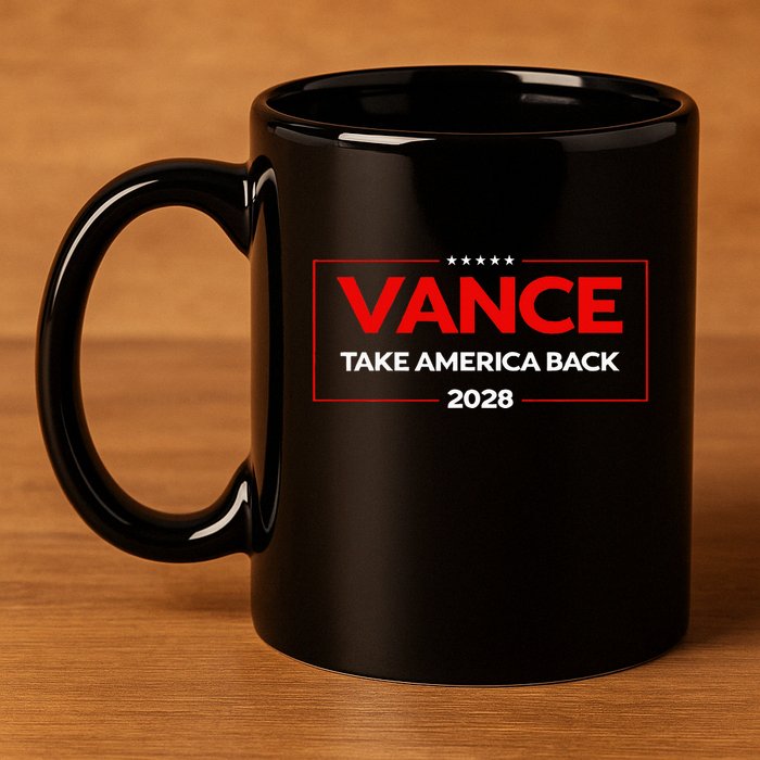 Vance 2028 President Us Flag 11oz C Handle Ceramic Mug
