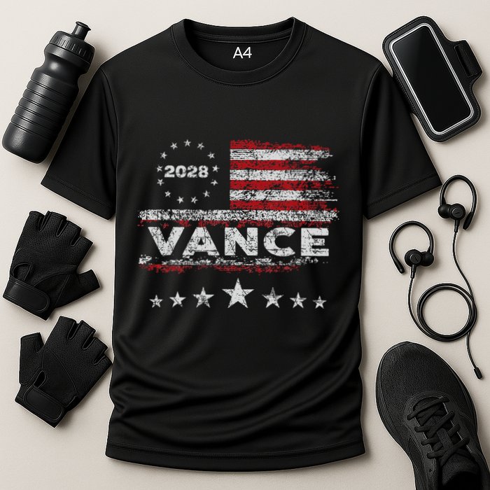 Vance 2028 President Us Flag Cooling Performance Crew T-Shirt