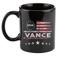 Vance 2028 President Us Flag 11oz C Handle Ceramic Mug