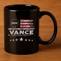 Vance 2028 President Us Flag 11oz C Handle Ceramic Mug