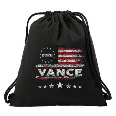 Vance 2028 President Us Flag Drawstring Bag