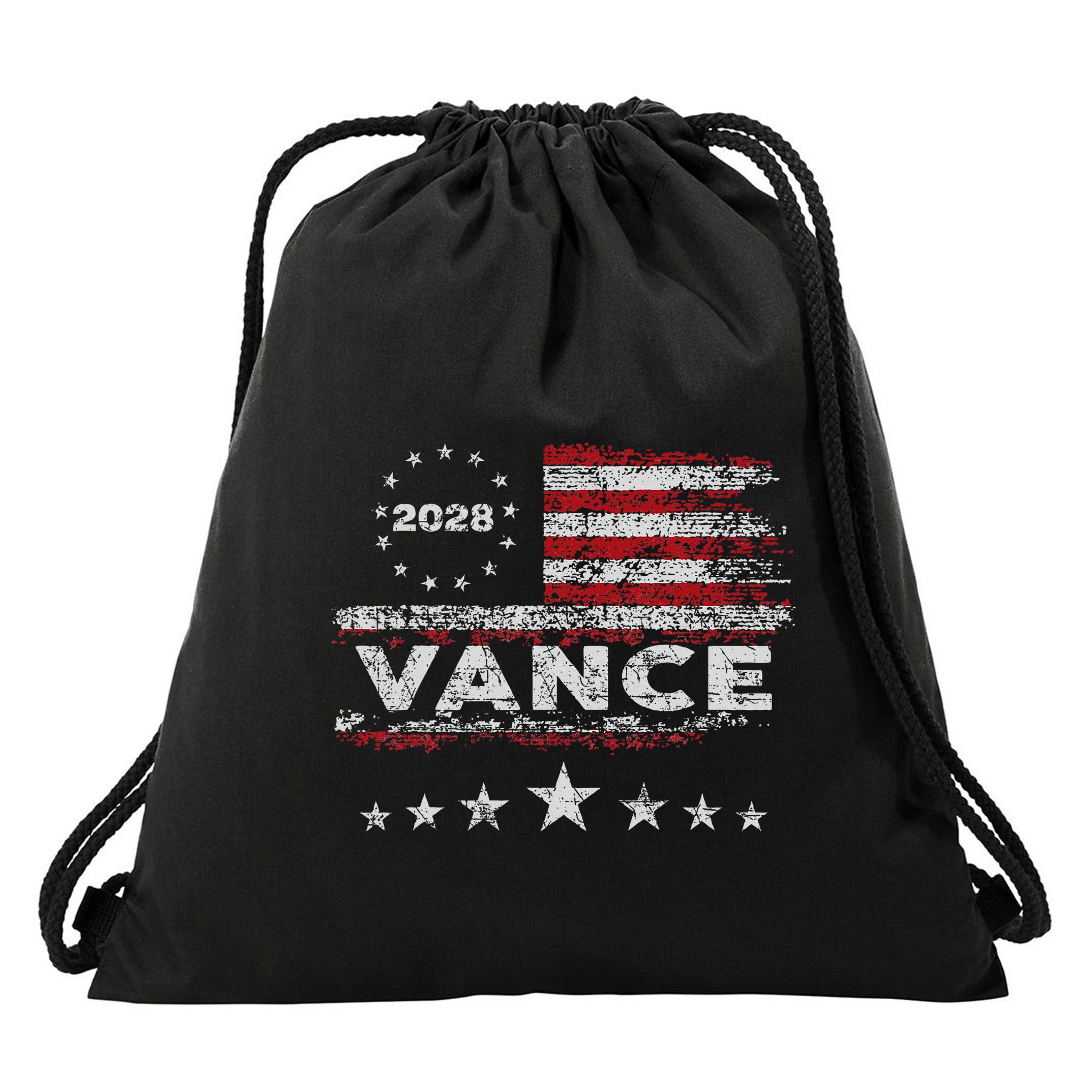 Vance 2028 President Us Flag Drawstring Bag