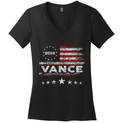 Vance 2028 President Us Flag Women's V-Neck T-Shirt
