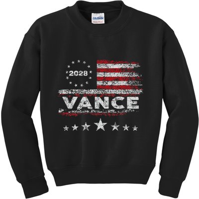Vance 2028 President Us Flag Kids Sweatshirt