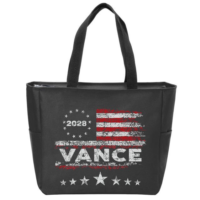 Vance 2028 President Us Flag Zip Tote Bag