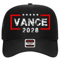 Vance 2028 President Election Campaign Us Flag Vintage High Crown Mesh Back Trucker Hat