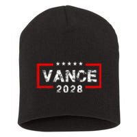 Vance 2028 President Election Campaign Us Flag Vintage Short Acrylic Beanie