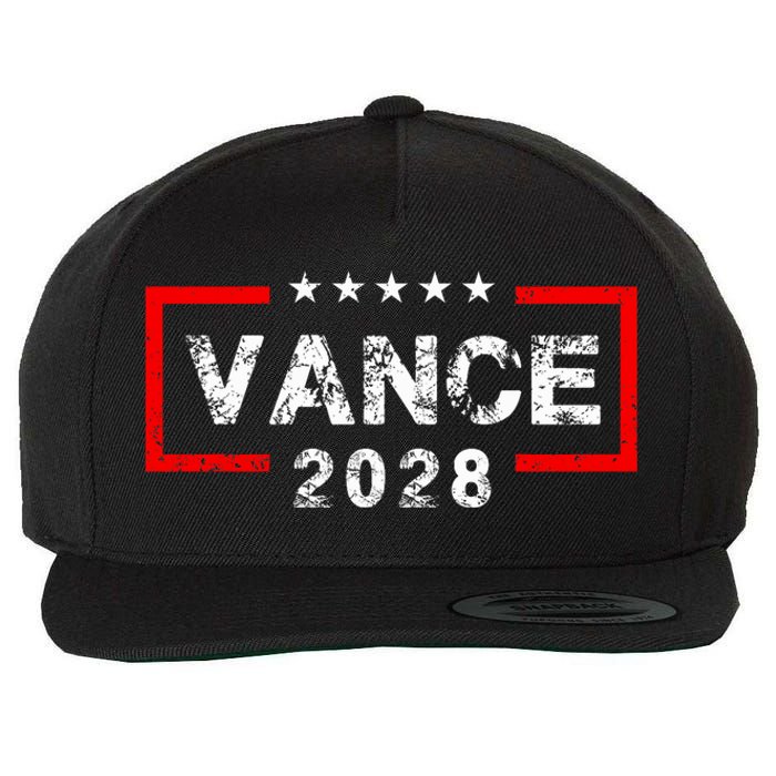 Vance 2028 President Election Campaign Us Flag Vintage Wool Snapback Cap