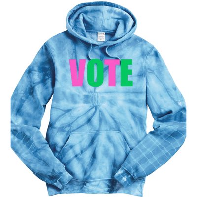 Vote 2024 Sorority Sorors Vote And Green Paraphernalia Tie Dye Hoodie