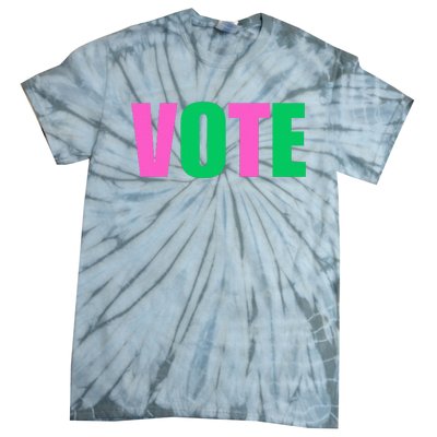 Vote 2024 Sorority Sorors Vote And Green Paraphernalia Tie-Dye T-Shirt