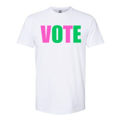 Vote 2024 Sorority Sorors Vote And Green Paraphernalia Softstyle CVC T-Shirt