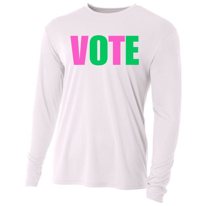 Vote 2024 Sorority Sorors Vote And Green Paraphernalia Cooling Performance Long Sleeve Crew