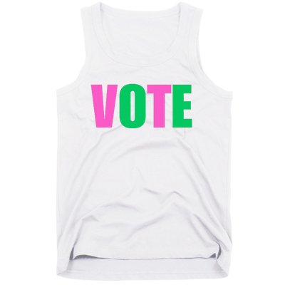 Vote 2024 Sorority Sorors Vote And Green Paraphernalia Tank Top