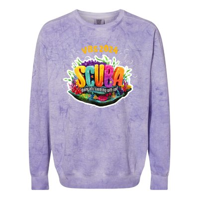 Vbs 2024 Scuba Diving Into Friendship With God Colorblast Crewneck Sweatshirt