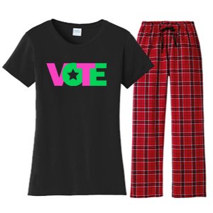 Vote 2024 Sorority Sorors Paraphernalia Vote Women's Flannel Pajama Set