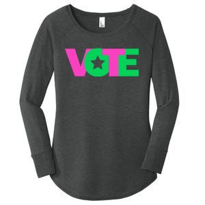 Vote 2024 Sorority Sorors Paraphernalia Vote Women's Perfect Tri Tunic Long Sleeve Shirt