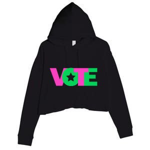 Vote 2024 Sorority Sorors Paraphernalia Vote Crop Fleece Hoodie