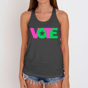 Vote 2024 Sorority Sorors Paraphernalia Vote Women's Knotted Racerback Tank