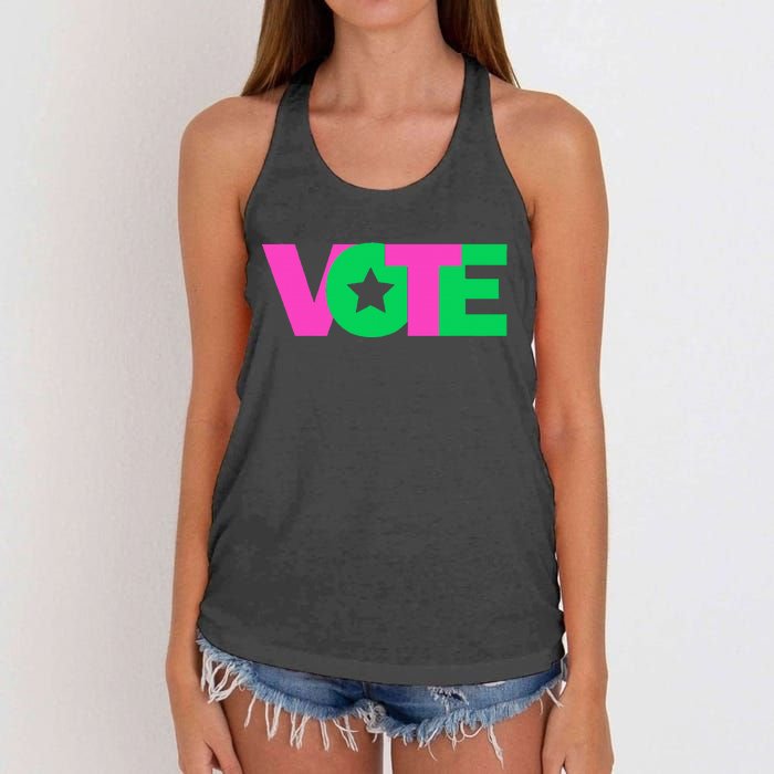 Vote 2024 Sorority Sorors Paraphernalia Vote Women's Knotted Racerback Tank