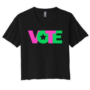 Vote 2024 Sorority Sorors Paraphernalia Vote Women's Crop Top Tee