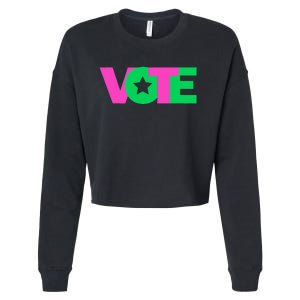 Vote 2024 Sorority Sorors Paraphernalia Vote Cropped Pullover Crew