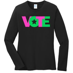 Vote 2024 Sorority Sorors Paraphernalia Vote Ladies Long Sleeve Shirt