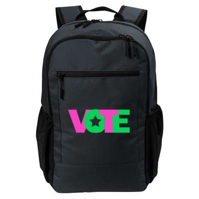 Vote 2024 Sorority Sorors And Green Paraphernalia Vote Daily Commute Backpack