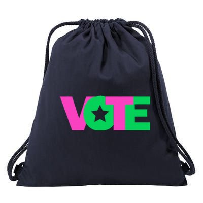 Vote 2024 Sorority Sorors And Green Paraphernalia Vote Drawstring Bag