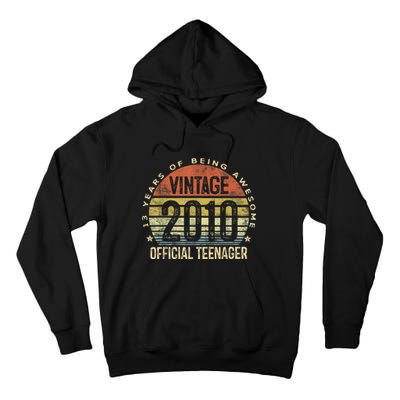 Vintage 2010 Teenager 13th Birthday Gifts 13 Yr Old Tall Hoodie