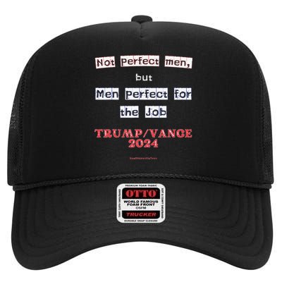 Vote 2024 Trump Vs Harris Harris Vs Trump Jd Vance For Vp High Crown Mesh Back Trucker Hat