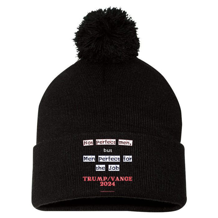 Vote 2024 Trump Vs Harris Harris Vs Trump Jd Vance For Vp Pom Pom 12in Knit Beanie