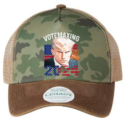 Votemaxing 2024 Trump Mewing Looksmaxxing Legacy Tie Dye Trucker Hat