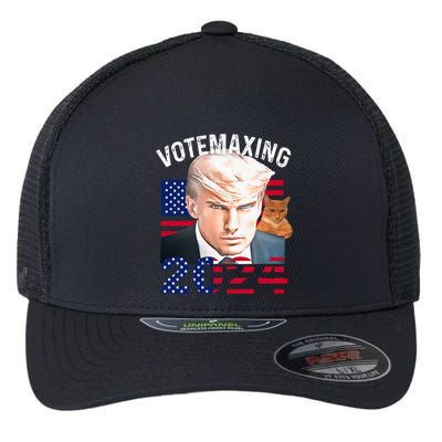 Votemaxing 2024 Trump Mewing Looksmaxxing Flexfit Unipanel Trucker Cap