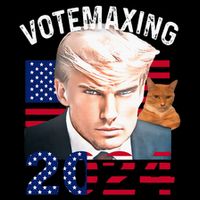 Votemaxing 2024 Trump Mewing Looksmaxxing Drawstring Bag