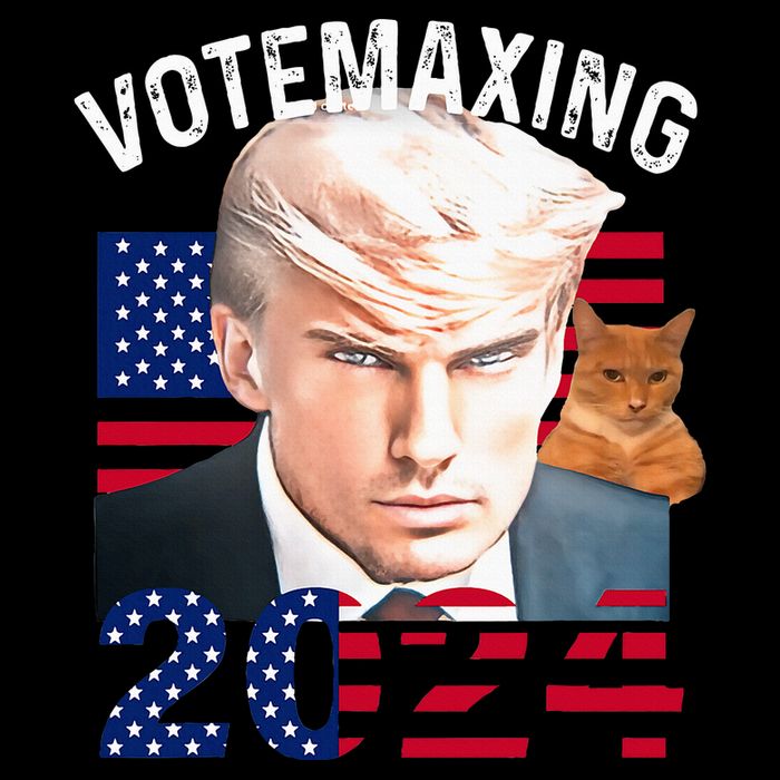Votemaxing 2024 Trump Mewing Looksmaxxing Drawstring Bag