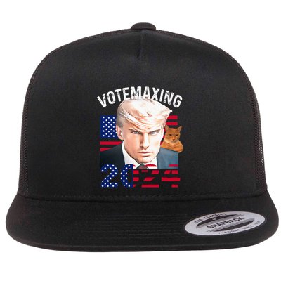 Votemaxing 2024 Trump Mewing Looksmaxxing Flatbill Hat