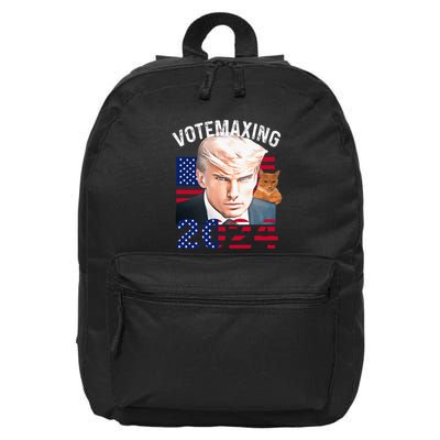 Votemaxing 2024 Trump Mewing Looksmaxxing 16 in Basic Backpack