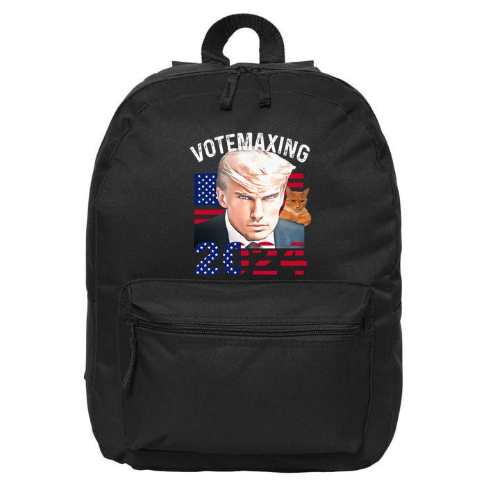 Votemaxing 2024 Trump Mewing Looksmaxxing 16 in Basic Backpack