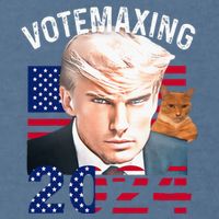 Votemaxing 2024 Trump Mewing Looksmaxxing Garment-Dyed Sweatshirt