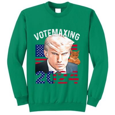 Votemaxing 2024 Trump Mewing Looksmaxxing Sweatshirt