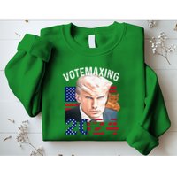 Votemaxing 2024 Trump Mewing Looksmaxxing Sweatshirt