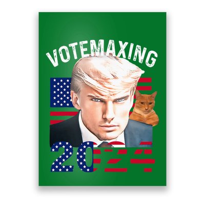Votemaxing 2024 Trump Mewing Looksmaxxing Poster