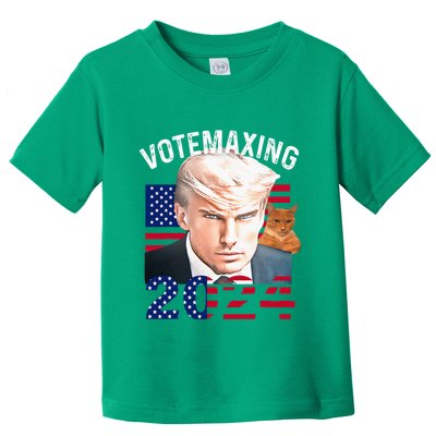 Votemaxing 2024 Trump Mewing Looksmaxxing Toddler T-Shirt