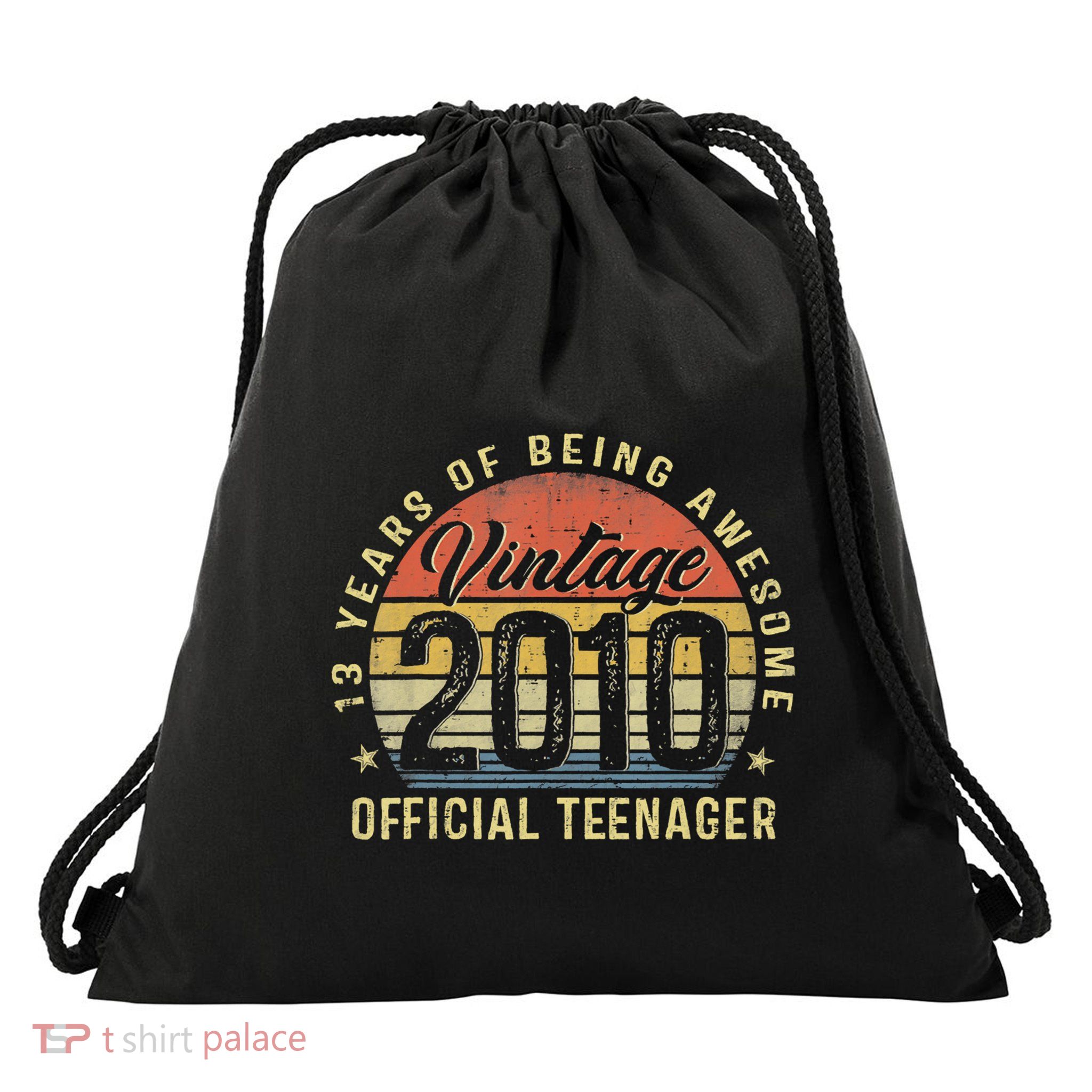 Vintage 2010 Teenager 13th Birthday Gifts 13 Yr Old Drawstring Bag